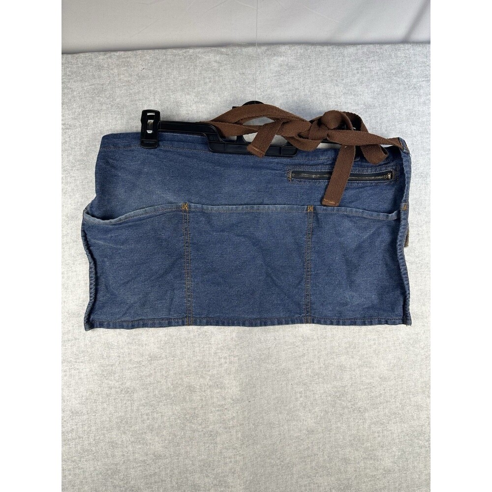 Blue  Denim Waist Apron  Cotton Utility Server Barista
